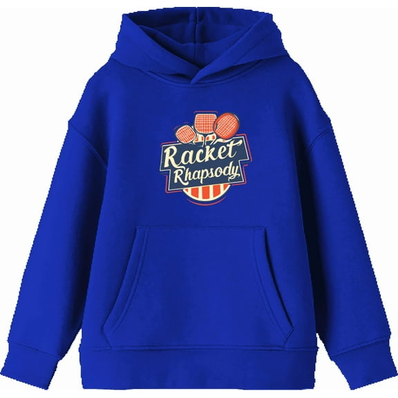 Padel Tennis Racket Rhapsody Youth Royal Blue Long Sleeve Hoodie-XL