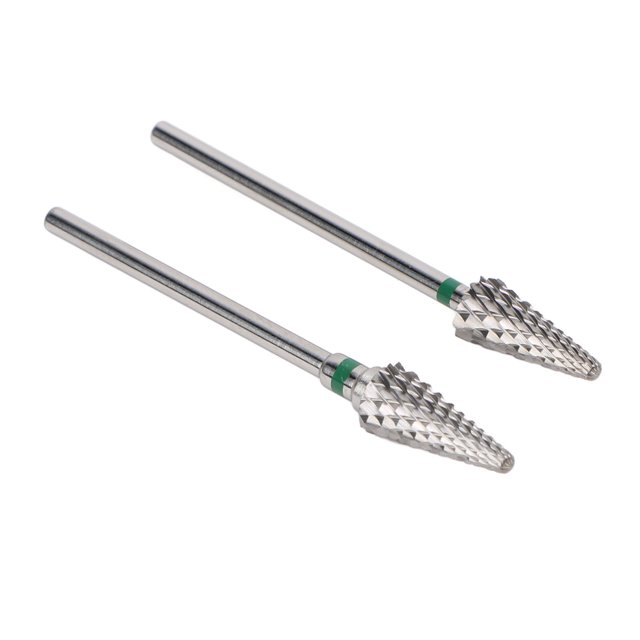 Brocas Para Uñas De Carburo De Tungsteno, Brocas Para Pulir Uñas, Herramienta De Manicura Para Cabezal De Pulido, 2 Piezas Para Pulir
