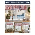 thumbnail image 6 of Christmas Valances for Windows, 54 x 18in, Winter Snow Scene Dreamy Pink Snowing Town Rod Pocket Kitchen Valance Curtain Light Filtering Window Treatments for Living Room Bedroom, 1 Panel, 6 of 7