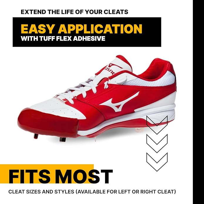 Tuff Toe Molded Pitcher's Cleat Guard, Red, Right Foot