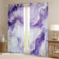 thumbnail image 2 of Manfei Adult Modern Marbling Black Out Curtains, Chic Abstract Marble Curtains Pack of 2 (42x63 Each), White Purple Fashion Bedroom Curtains, Living Room Curtains Decor, 2 of 6