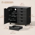 thumbnail image 3 of HOMCOM Mobile File Cabinet with 5 Drawers Printer Stand with USB Port Black, 3 of 10