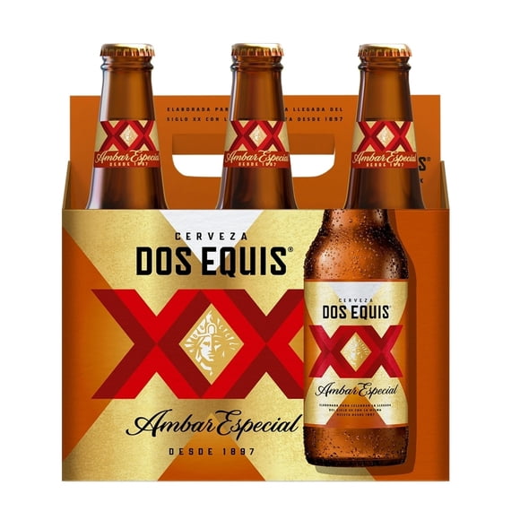 Cerveza ambar Dos Equis   6 botellas de 355 ml c/u