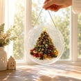 thumbnail image 2 of Christmas Acrylic Puzzle Suncatcher Hnaging Decorations, 7.48" Dia Round Stained Glass Style Vivid & Clear Print Colorful Light Catcher Decor for Window Xmas Tree Home Holiday Party Fireplace Gift, 2 of 6