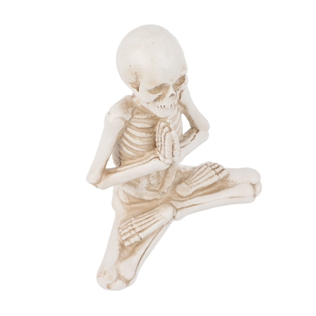 Lifelike Skeleton Figurines Exquisite Carved, Halloween Decorations For Haunted House, Scary Ambiance Prop With Long Lasting Colorfastness