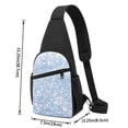 thumbnail image 3 of Rocae White Bule Glitter for Sling Bag Chest Shoulder Backpack Crossbody Bags Casual Daypack for Men Women, 3 of 5