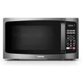 thumbnail image 1 of Horno microondas pequeño TOSHIBA ML-EM09PA(BS) con 6 menús automáticos, función de silencio y bloqueo para niños, iluminación LED, ideal para apartamentos, 0.9 pies cúbicos, plato giratorio extraíble, 1 of 5