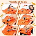 thumbnail image 5 of Kids Tool Bench-Zealous 79pcs Transformable Set, Toddler Workbench Toy with Electric Drill, Pretend Construction Playset for Boys Girls Age 3+, Orange & Black, 5 of 7