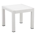 thumbnail image 1 of Pangea Home Breeze Modern Aluminum Patio Side Table in White Frame/Polyresin, 1 of 4