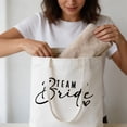 thumbnail image 4 of Hsqqdc 1pc Bridal Shower Canvas Tote Bag Women Reusable Shopping Bag for Wedding Bachelorette Parties, 4 of 7