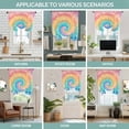 thumbnail image 6 of Colorful Tie Dye Tie Up Curtain Valance for Window,Adjustable Rod Pocket Window Curtains Shades,Rainbow Ombre Abstract Pattern Art Light Filtering Valance Drapes for Cafe Living Room Bedroom 34"x45", 6 of 9