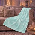 thumbnail image 6 of Aqua Speckled Abstract Texture with Soft Watercolor Wash, Calming Coastal Motif for Ocean Lovers, Housewarming Gift, Cozy Flannel Blanket for Beach House and Sunroom, Coastal Home Decor, 6 of 9