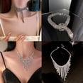 thumbnail image 3 of 38 White Gargantilla de perlas Gargantilla de cristal para mujer Cadena de clavícula Collar de gargantilla de diamantes de imitación, 3 of 5