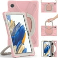 thumbnail image 3 of For Samsung Galaxy Tab A8 10.5 inch SM-X200/SM-X205 Case, 360 Rotatable Handle Stand, Shoulder Strap, Drop-Proof Design, Cherry Pink, 3 of 7