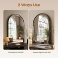 thumbnail image 7 of CONCETTA 26"x38" Bathroom Mirror, Decor Arched Wall Mirror, Bedroom Vanity Mirror with Metal Frame, Black, Gift for Mother's Day, 7 of 7