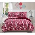Blossom Printed 3Piece Reversible Quilt Set King