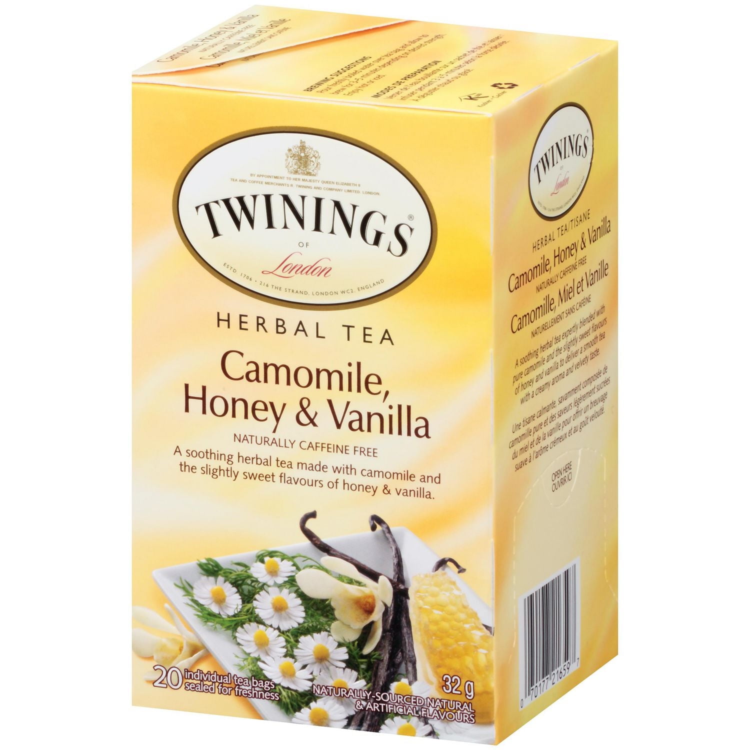Twinings Camomile, Honey & Vanilla Herbal Tea 20s, Pack of 20 Tea Bags