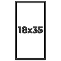 32x20 Shadow Box Frame Black | 1 inches Deep Real Wood Contemporary ...