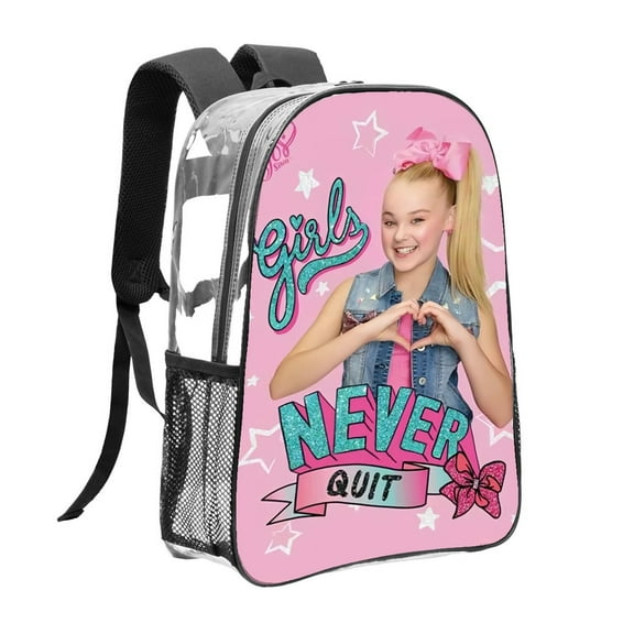 Clear Backpack for JoJo Siwa Heavy Duty for School Work Women Men Transparent backpack Bookbag Stadium Approved See Through Backpack