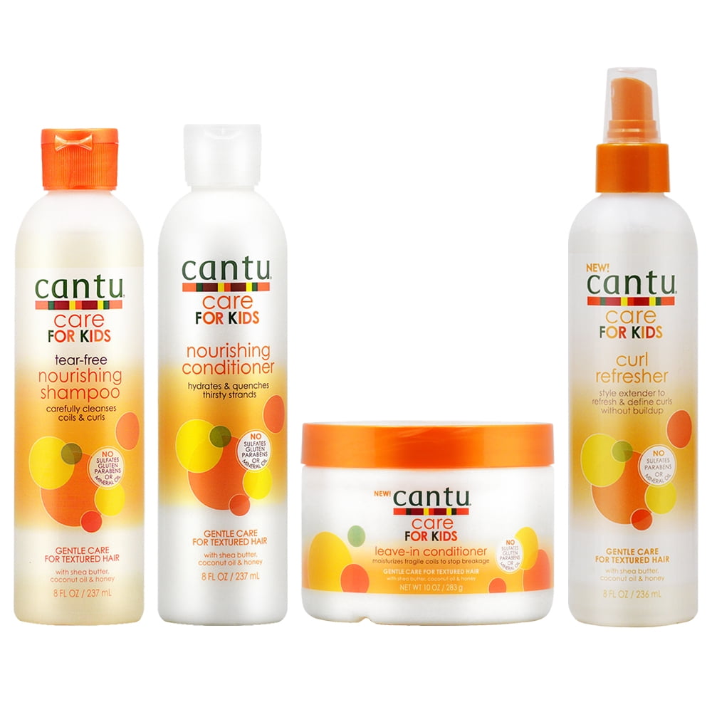 Leave In Conditioner For Curly Hair Cantu Cantu Care for Kids Shampoo + Conditioner 8oz + Leave in 10oz + Curl