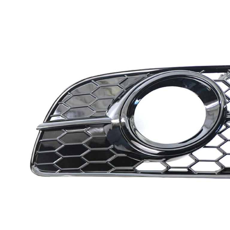 2Pcs Fog Light Grille Covers 4F0 807 681 Q 4F0807682Q Left and Right Side  for A6 C6 Facelifted Durable Easy to Install Black