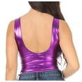 thumbnail image 2 of Sakkas Woemn's Gymnastics Dance Party Metallic Bodysuit Leotard Top Made in USA - Purple - Small, 2 of 5