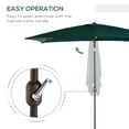 thumbnail image 4 of Outsunny Patio Umbrella Garden Market Parasol with Crank Dark Green, 4 of 10