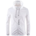 thumbnail image 4 of Zylanna Men's Adjustable Hooded Windbreaker with Zipper Pockets, Sun Protection Lightweight Water Resistant Breathable Outdoor Hiking Jackets for Outdoor White, 4 of 9