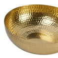 thumbnail image 3 of Creative Co-Op Round Hammered Metal Bowl, Gold Finish, 3 of 4