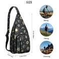 thumbnail image 4 of Steampunk Cosmic Sling Backpack - Vintage Astronomical Map Print, Fashionable Crossbody Bag for Students & Office Workers, 4 of 4