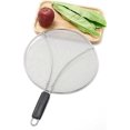 thumbnail image 4 of Splatter Lid, Stainless Steel Splatter Screen Protector, Prevents Splashing, Stainless, Fits All Pots or Pans (33cm), 4 of 5