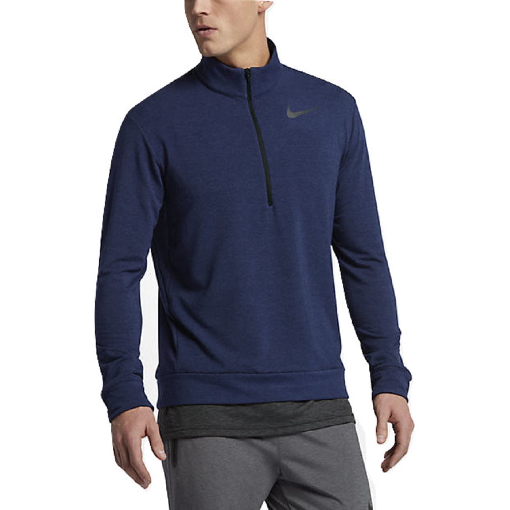 Nike - Nike Dry 1/4 Zip Binary Blue Men's Long Sleeve Shirt Size L ...