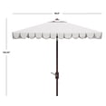 thumbnail image 5 of Safavieh Venice 7.5' Market Crank Square Patio Umbrella, White/Black, 5 of 7
