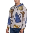 thumbnail image 3 of Wukai Antique Vintage Teapot Coffee Grinder Print Men Hoodies Fleece Sweatshirts Long Sleeve Sweaters Pullover Fall Outfits Winter Clothes-3X-Large, 3 of 7