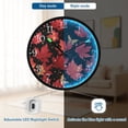 thumbnail image 5 of Voice Activated Clock with Glow Light 12 Inch Large Silent Wall Clock Battery Operated for Home Decor Maple Leaves and Fireflies, 5 of 8