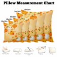 thumbnail image 5 of Throw Pillow Covers, Orange Thanksgiving 24x24 Pillow Covers for Couch/Sofa/Bed, Fall Maple Leaves Berries Farmhouse Decorative Square Linen Cushion Pillowcase for Home Decor, 5 of 9