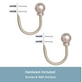 thumbnail image 3 of Kenney Chelsea Ball End Curtain Holdback Set, Soft Brass, Set of 2, 3 of 4