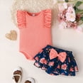thumbnail image 2 of TOWED22 Baby Girl Clothes Stuff Newborn Infant Summer Cute Outfit 0-24 Months(Pink,6-9 M), 2 of 6