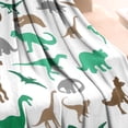thumbnail image 3 of Colorful Dinosaurs Silhouettes Pattern Blanket,Comfortable Soft Lamb Wool Throw Blanket,All Season,Warm Lightweight Blankets for Sofa Bed Couch Living Room Chair,30"x40", 3 of 4