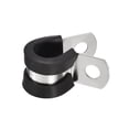 thumbnail image 4 of Uxcell 12Pack 3/8" Cable Clamp R Shape Stainless Steel Rubber Cushioned Pipe Strap, 4 of 4