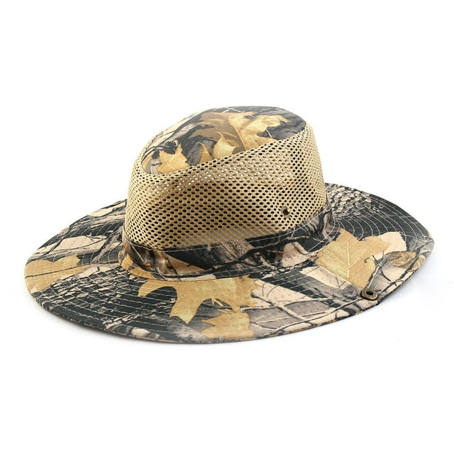 Unique Bargains Chapeau de Cowboy en Maille avec Grand Bord en Polyester pour Extérieur d'Été