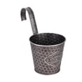 thumbnail image 2 of Maceta de pared de metal con diseño vertical acanalado para flores, 2 of 14