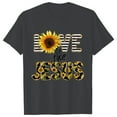 thumbnail image 4 of AOOCHASLIY Womens Tops Plus Size, Women Short Sleeve Crewneck Love Sunflower Print T-Shirts Print Casual Tees T-Shirt Blouse Tops, 4 of 6