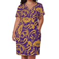 thumbnail image 2 of Baton Rouge-vestido de noche holgado con bolsillo prenda de lujo con flores invertidas para graduación, 2 of 6