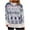 White, variant on Herrnalise Women's Knitted Crop Tops Autumn Winter Christmas Printing Splicing Round Neck Long Sleeve Line Sweater Tops Blouse Pullover Jumper Sweaters