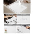 thumbnail image 6 of Pure White Dish Drying Mat 16x18 inch Solid Color Super Absorbent Microfiber Dish Drying Pad for Kitchen Countertops Sink Dish Drainer Racks Coffee Bar Mats 1 Pack, 6 of 8