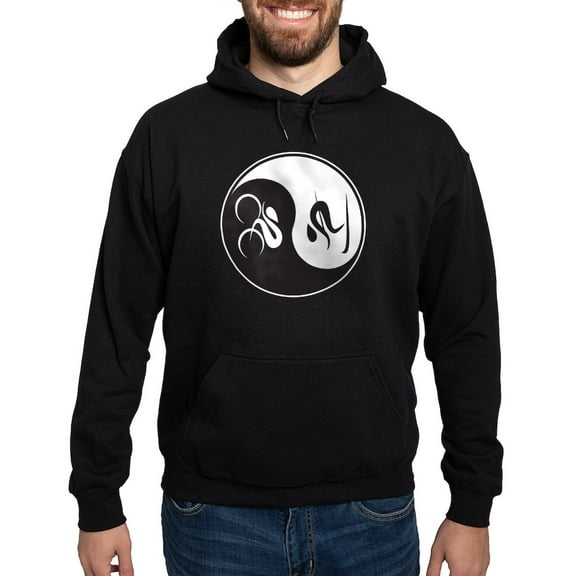 CafePress - Bike Ski Yin Yang Hoodie (Dark) - Pullover Hoodie, Classic, Comfortable Hooded Sweatshirt