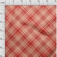 thumbnail image 3 of oneOone Georgette Viscose Red Fabric Check Craft Projects Decor Fabric Printed By The Yard 42 Inch Wide, 3 of 5