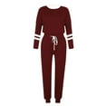 thumbnail image 4 of yievot Sweatsuit Sets for Women 2 Piece Lounge Set Loose Jogger Sets Fall Outfits Tracksuits with Pockets, 4 of 5
