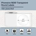 thumbnail image 2 of 40×40Mm Round Transparent Adhesive Thermal Label For Phomemo M110 M200 Printer, 2 of 6